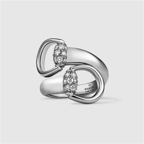 gucci bamboo horsebit ring|gucci white gold horsebit ring.